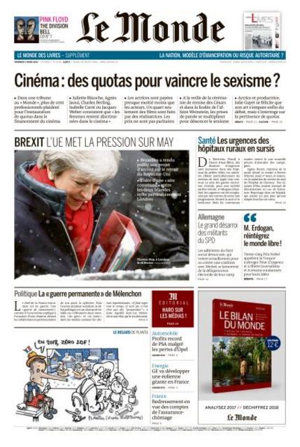 Le Monde du Vendredi 2 Mars 2018