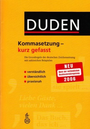 Duden – Kommasetzung – kurz gefasst