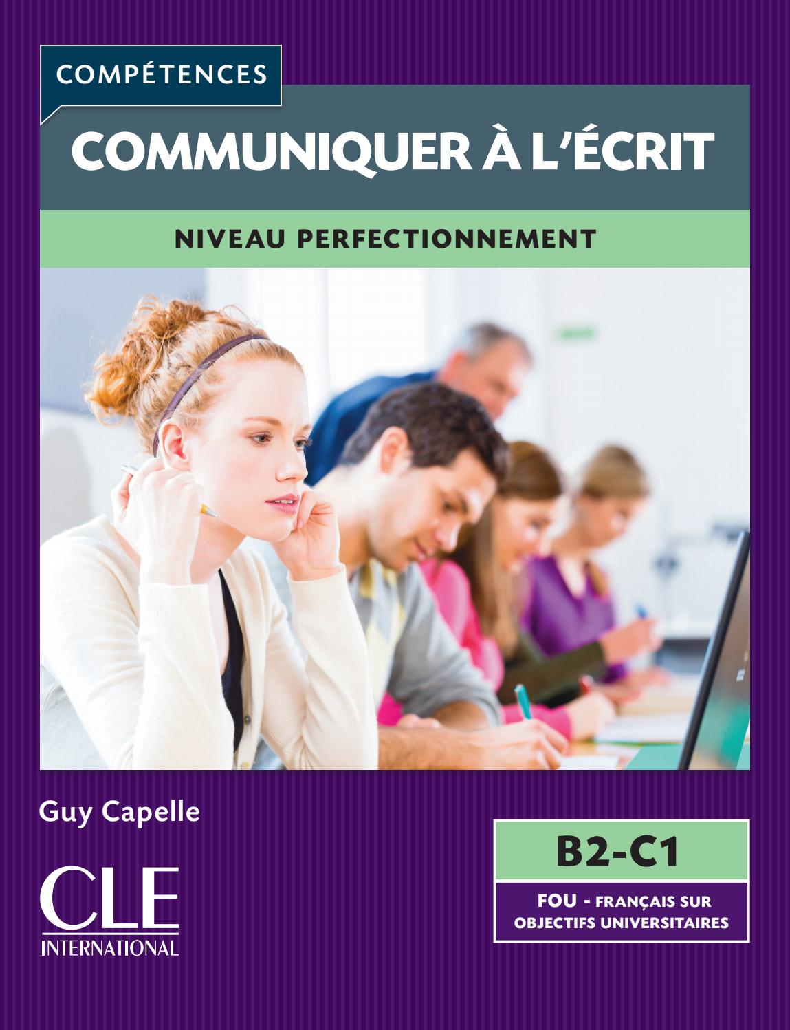 Communiquer à l’écrit B2-C1